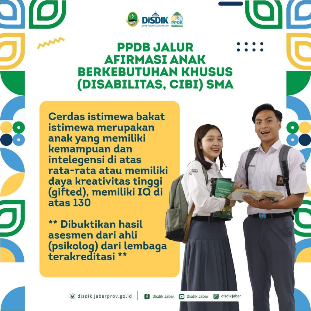 PPDB JALUR AFIRMASI ANAK KERKEBUTUHAN KHUSUS (DISABILITAS) 2023-2024